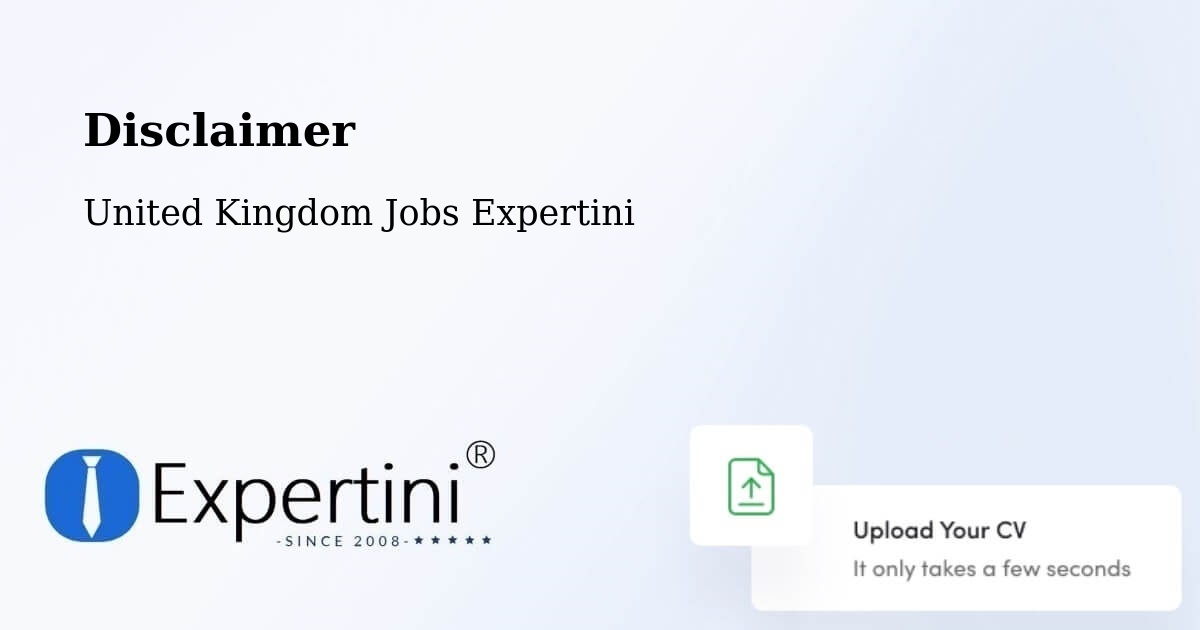 Disclaimer – Strood - United Kingdom Jobs Expertini